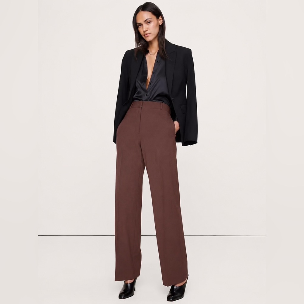 NEW! Banana Republic High-Rise Modern Straight Italian Wool Pant 🖤